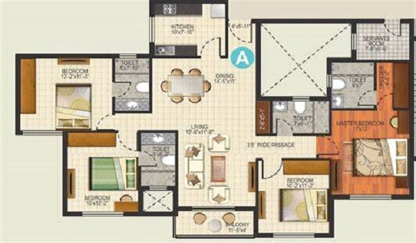 Featured Image of Brigade Granada 4 BHK Apartment Floor Plan